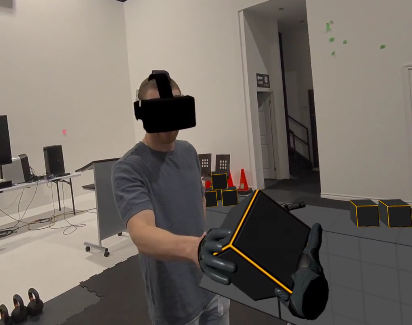 Person-to-person object passing in MR