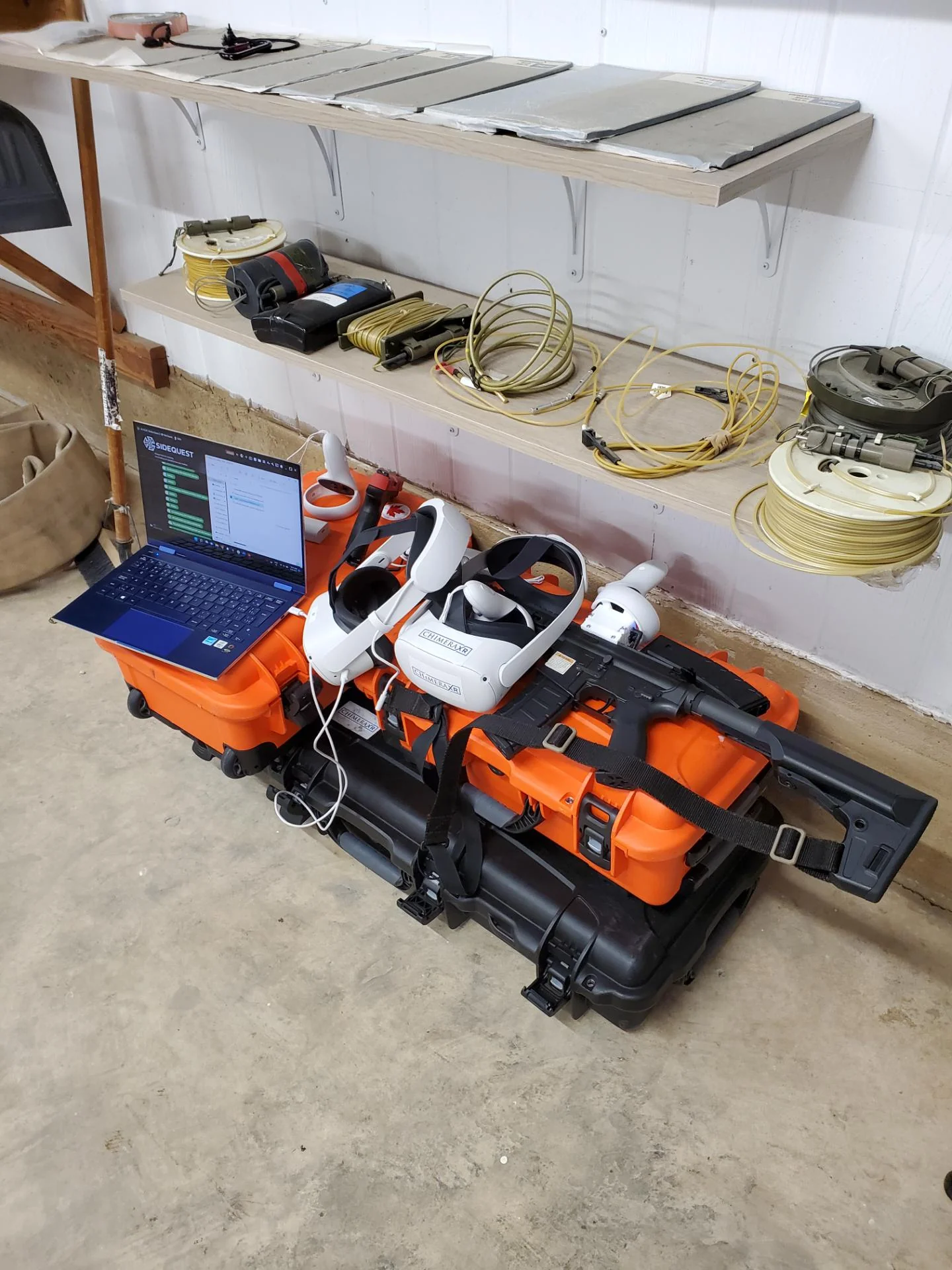 VR headset hardware setup