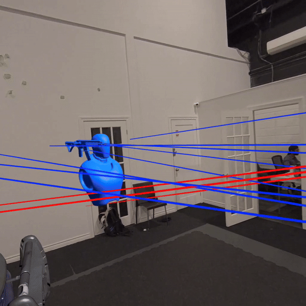 Ghost replay with bullet trajectory visualization